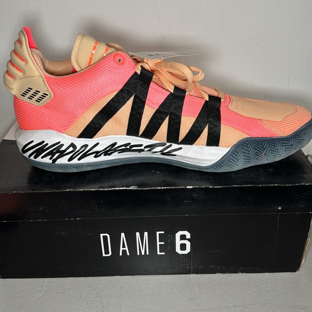 NWT! Dame 6 International Women’s Day Sneaker Mens 18 Orange Pink